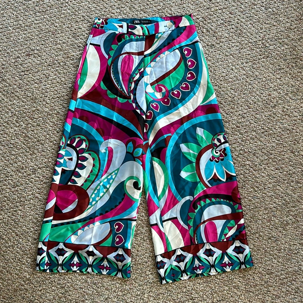 Zara high waisted flowy pants